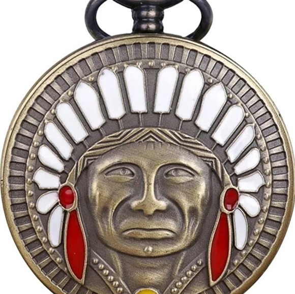 Other - New Native American Indian Chief pocket watch
